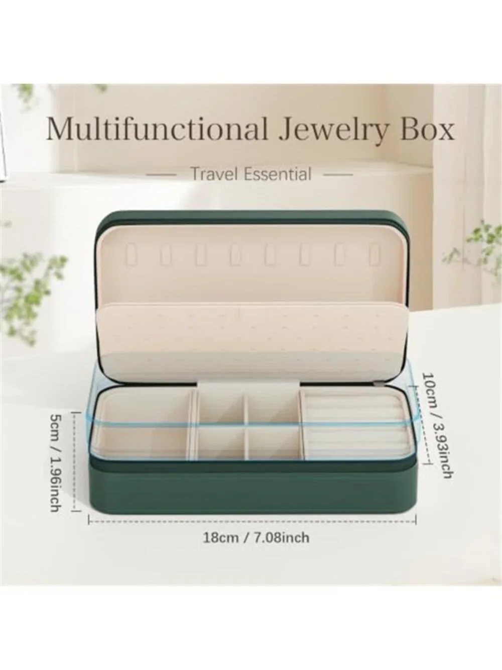 Travel Jewelry Box Portable Organizer Ring Earring Necklace Bracelet Storage Box